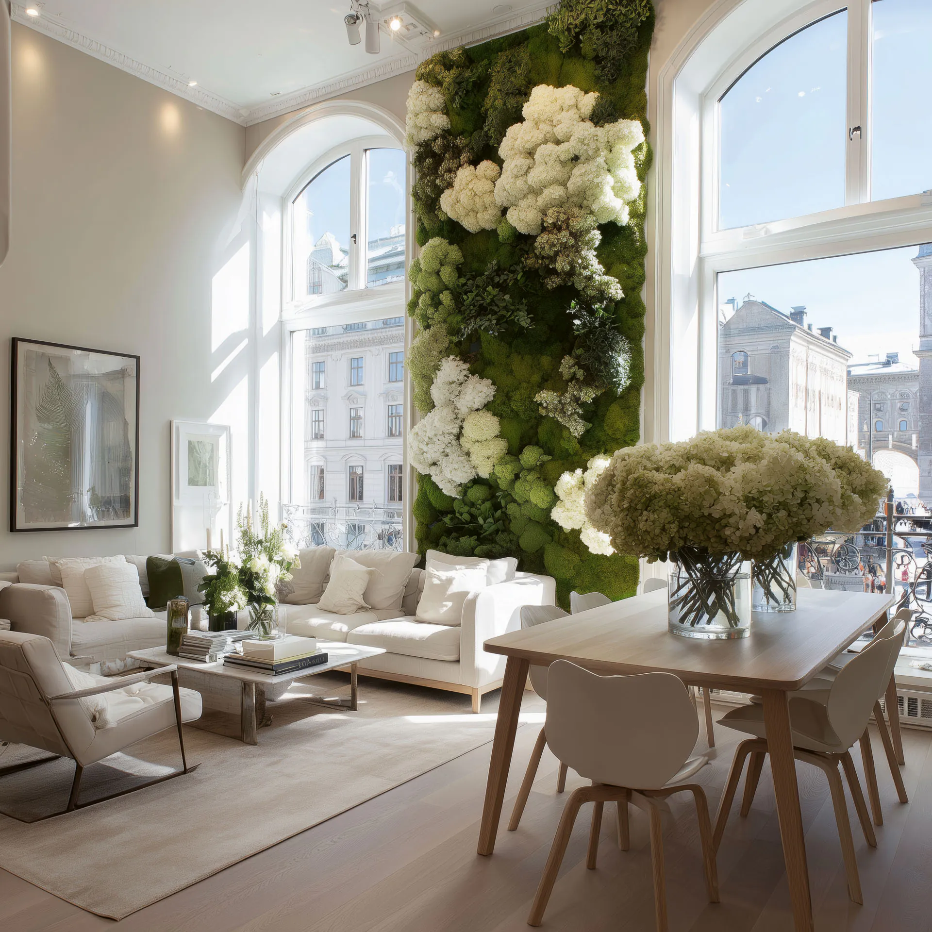 Blumenwand Luxus Penthouse Modern — Wandbegrünung von MOOSMOOS