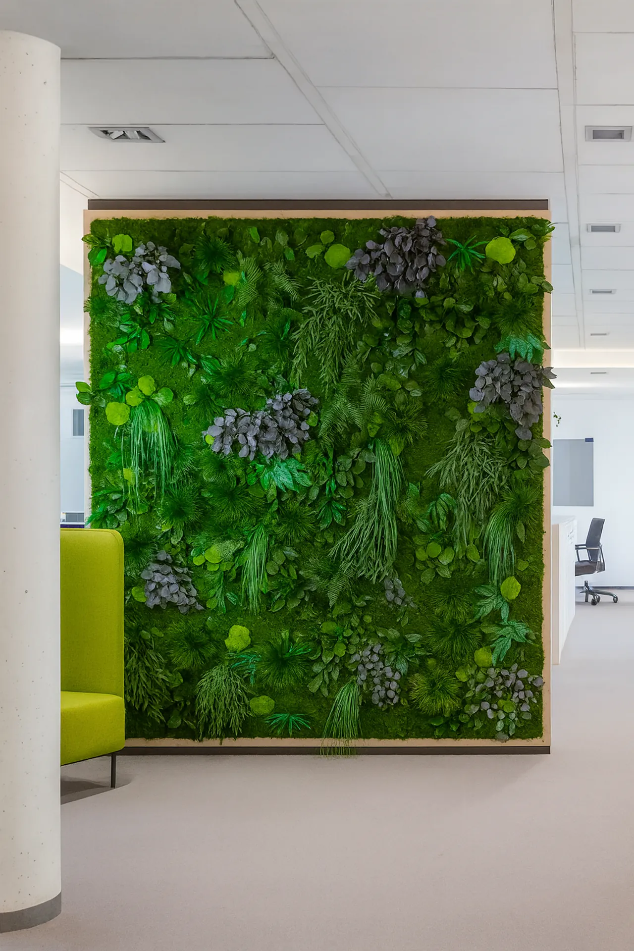 Mooswand Modern Büro Empfang — Wandbegrünung von MOOSMOOS