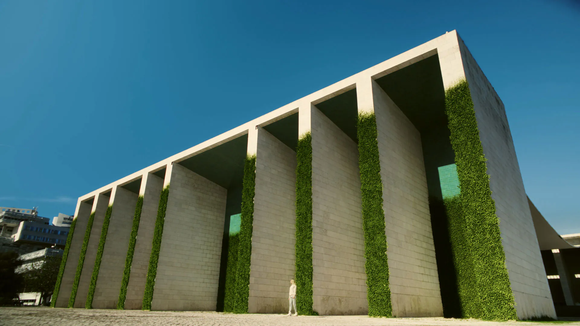 Moosfassade Moderne Architektur — Greenovation · Welt Außen von MOOSMOOS