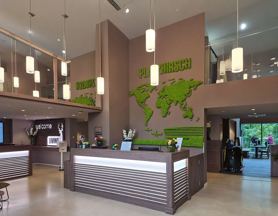 Logo Aus Moos Empfang Showroom Modern — Logo aus Moos von MOOSMOOS
