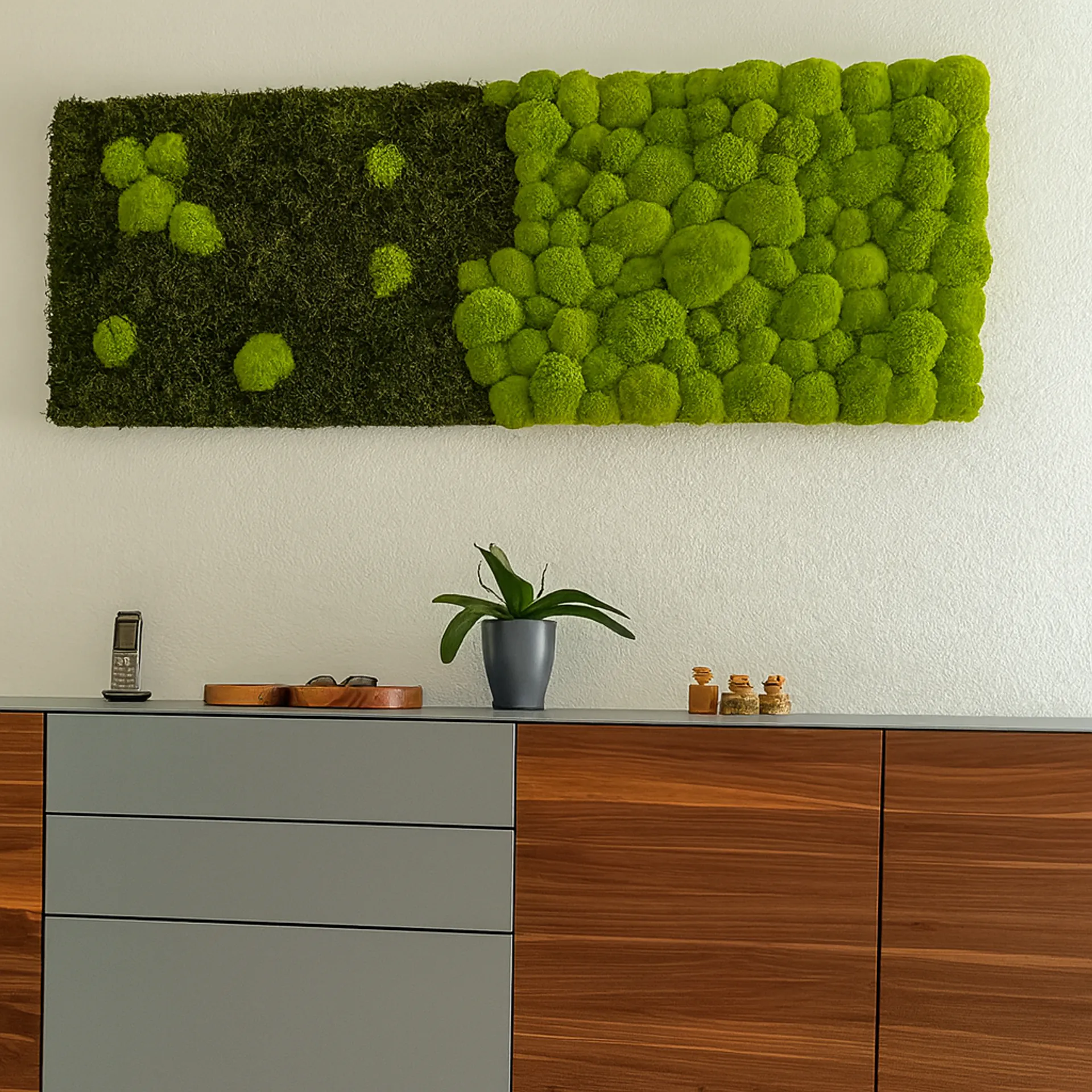 Moosbild Moderne Büro Wandgestaltung — Moosbilder von MOOSMOOS