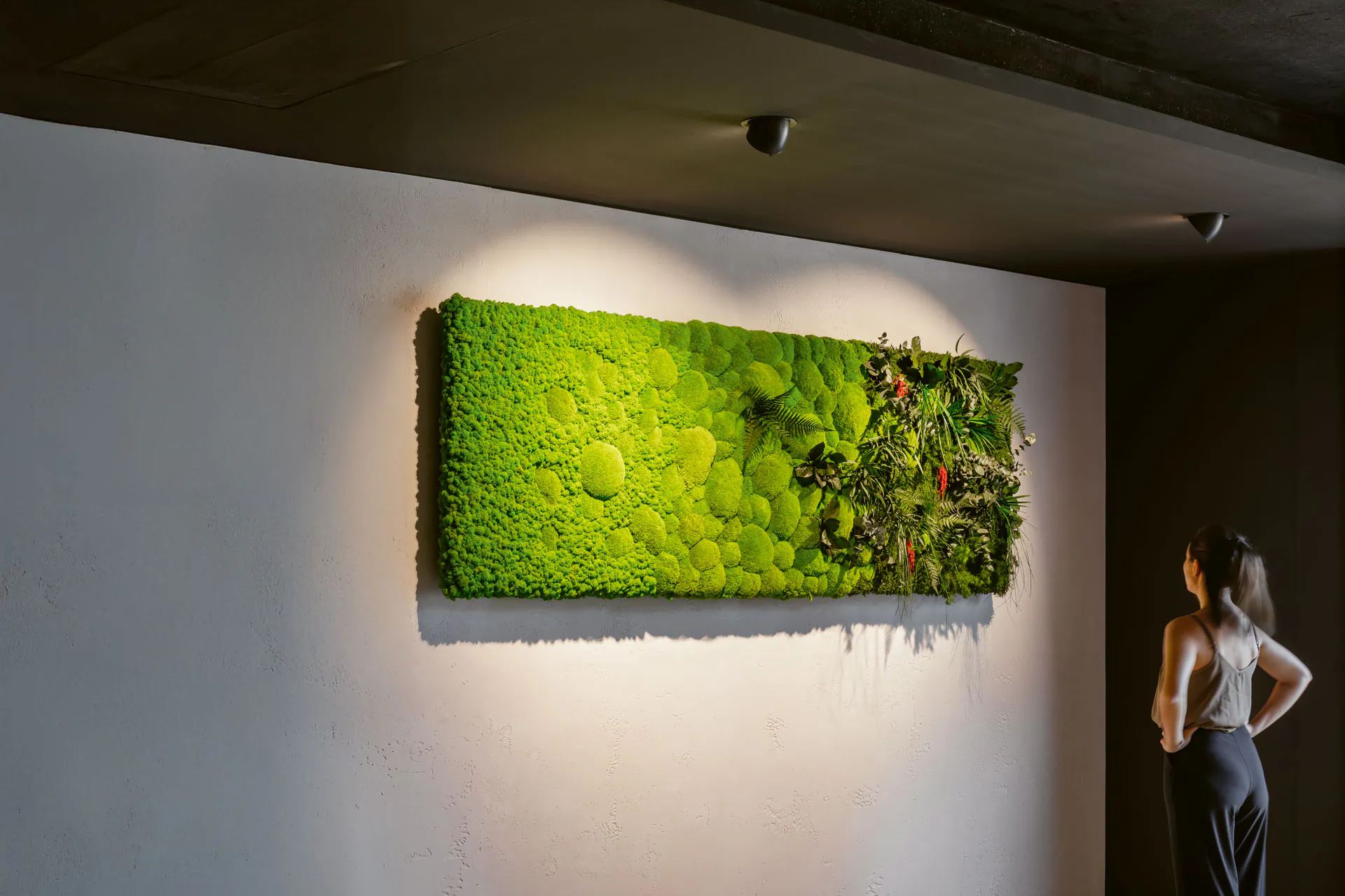 Moosbild Moderne Galerie Kunstinstallation — Moosbilder von MOOSMOOS