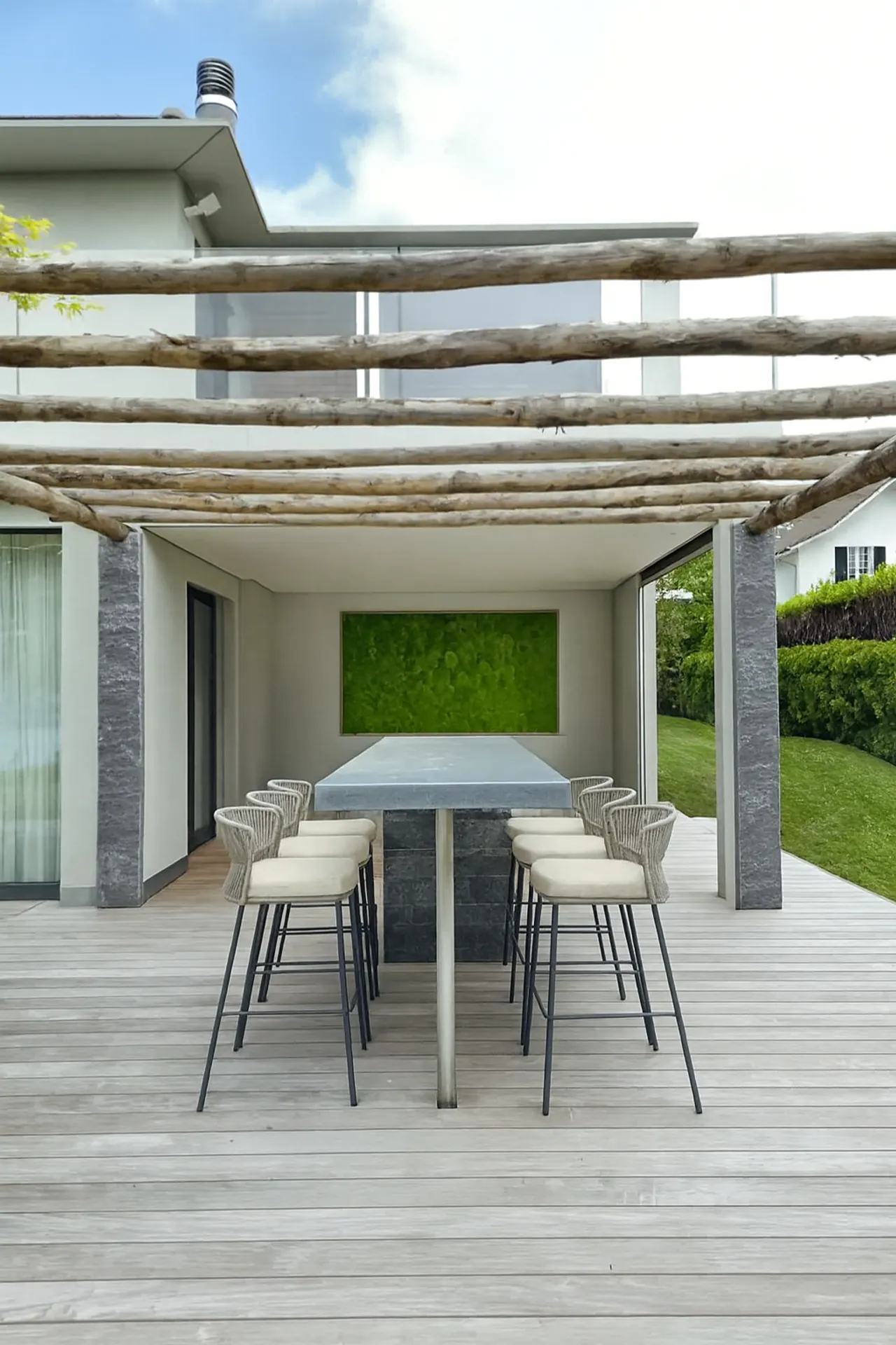 Moosbild Terrasse Moderne Architektur — Moosbilder von MOOSMOOS