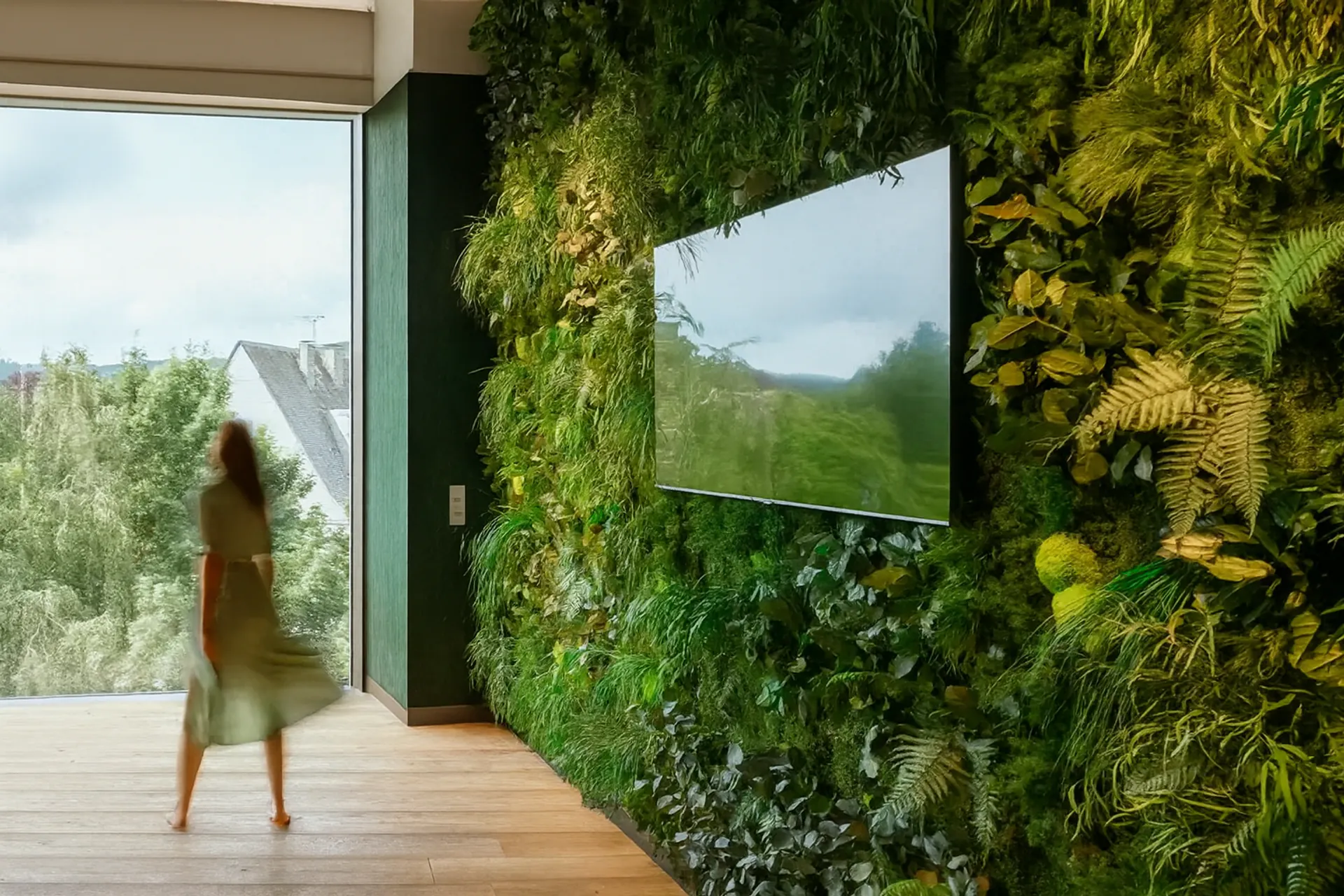 Botanical Sky Moderne Ausstellung Grüne Decke — Deckenbegrünung von MOOSMOOS
