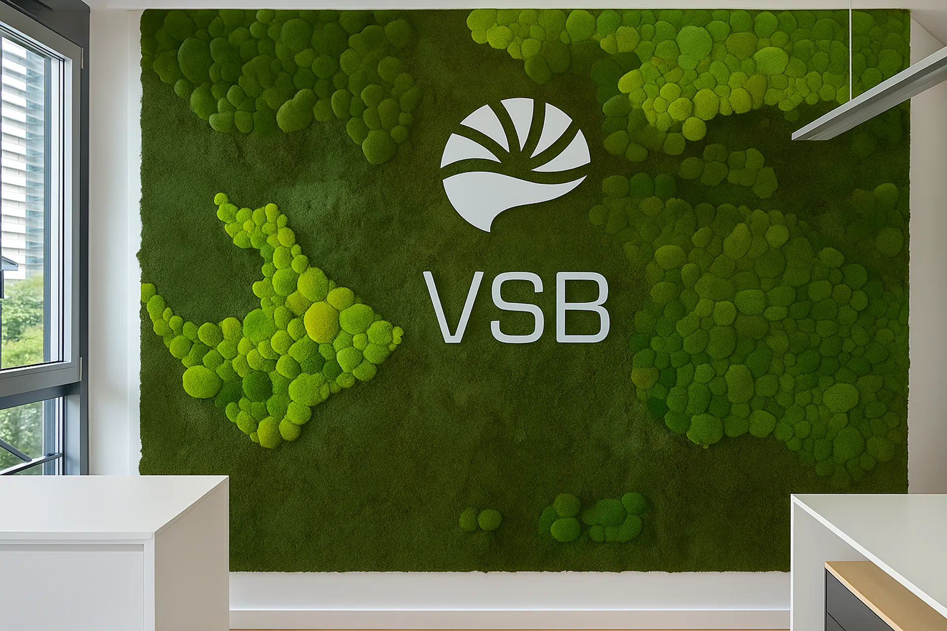 Logo aus Moos VSB Büro — Logo aus Moos von MOOSMOOS