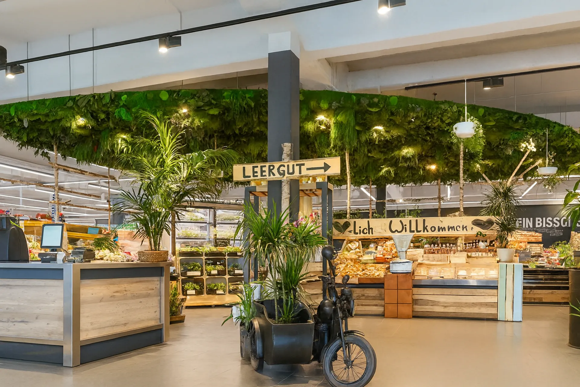 Moosdecke Moderne Markthal Küche — Deckenbegrünung von MOOSMOOS