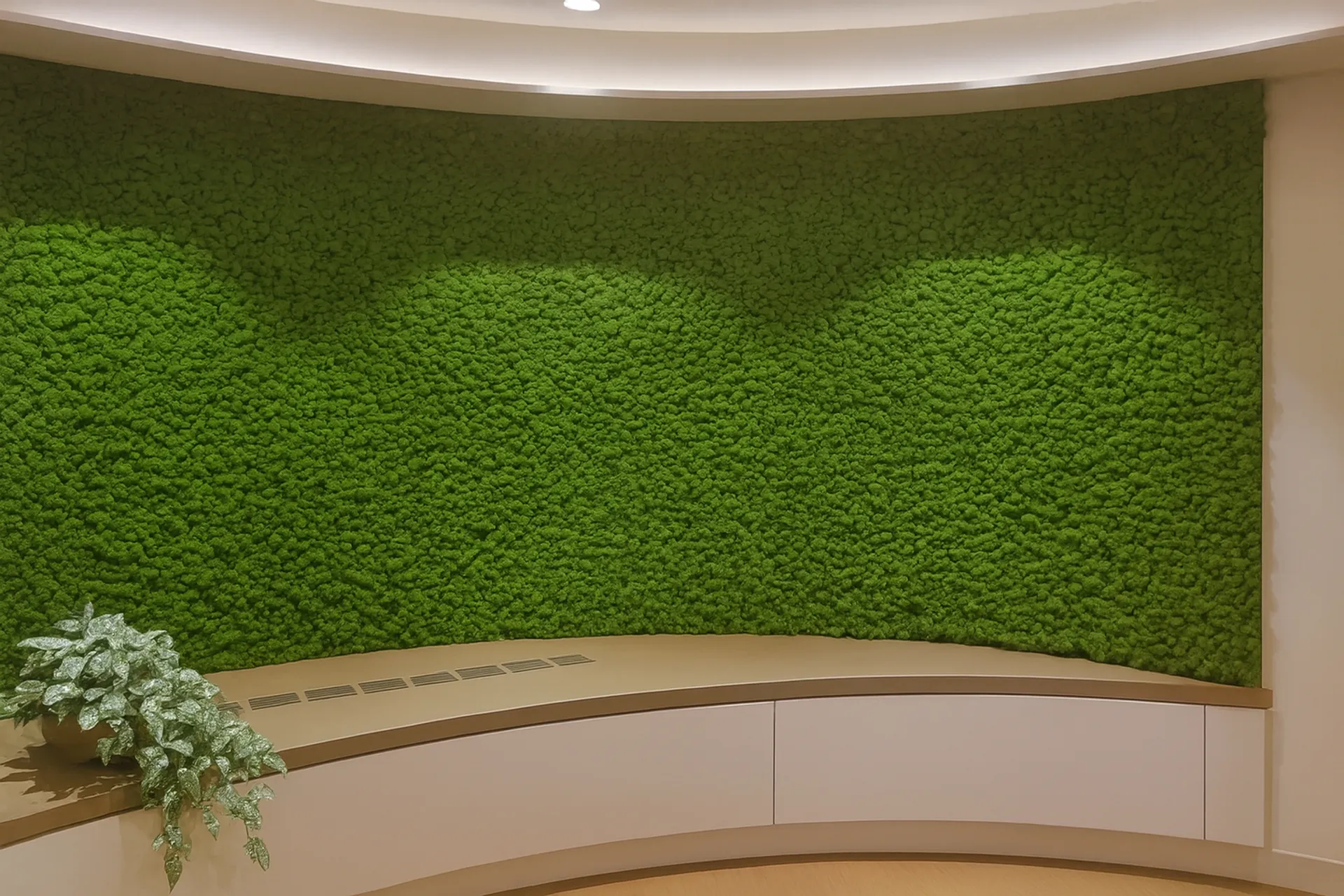 Mooswand Büro Empfang Moderne Moosinstallation — Wandbegrünung von MOOSMOOS