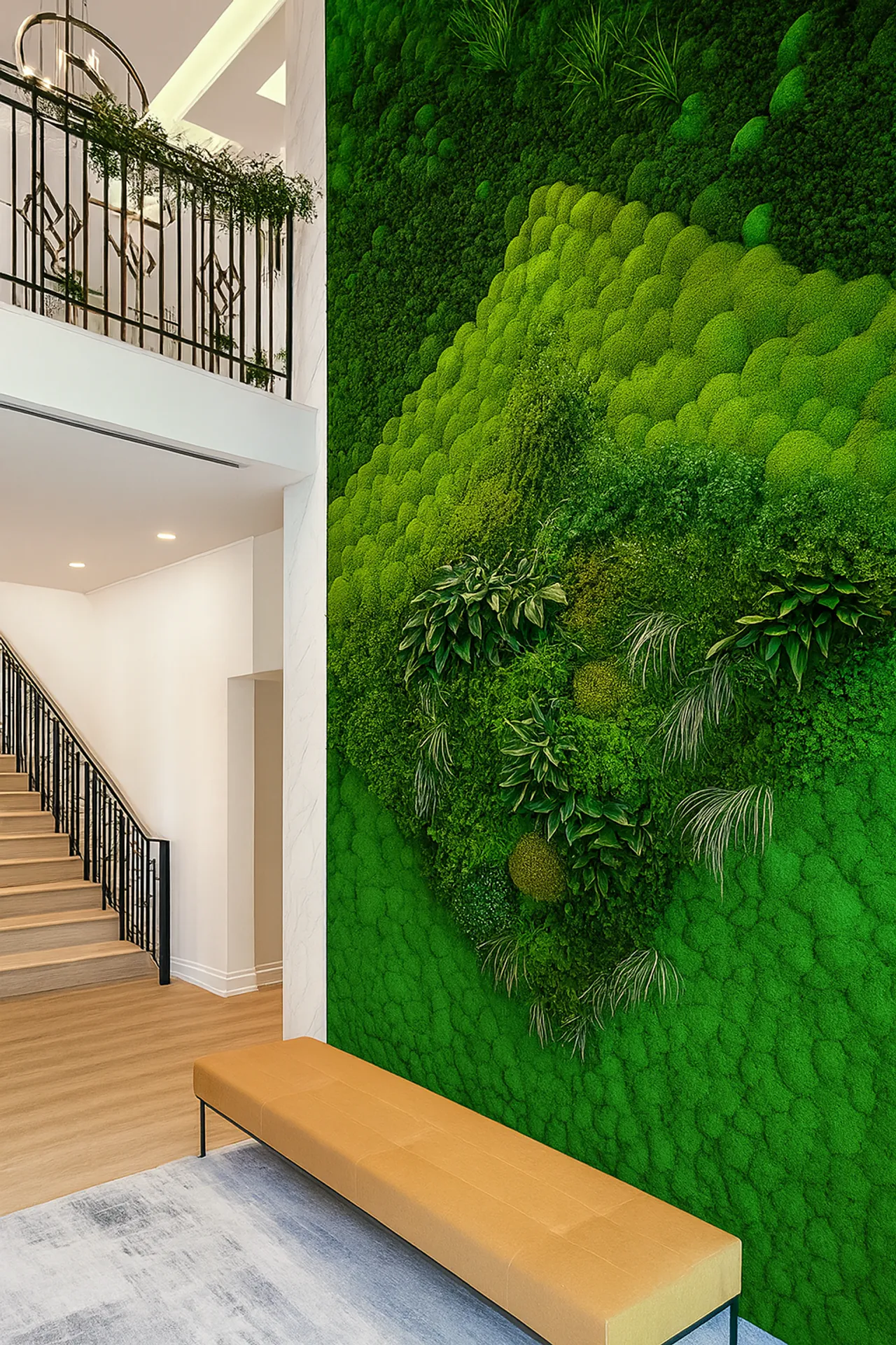 Mooswand Eingangshalle Modern Büro — Wandbegrünung von MOOSMOOS