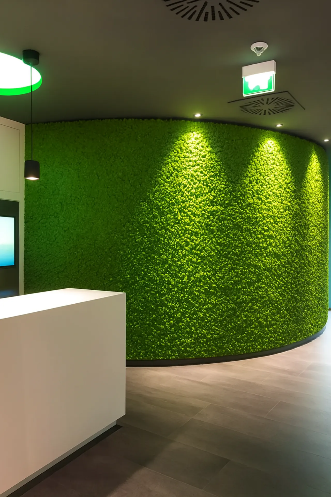 Mooswand Empfang Büro Modern — Wandbegrünung von MOOSMOOS