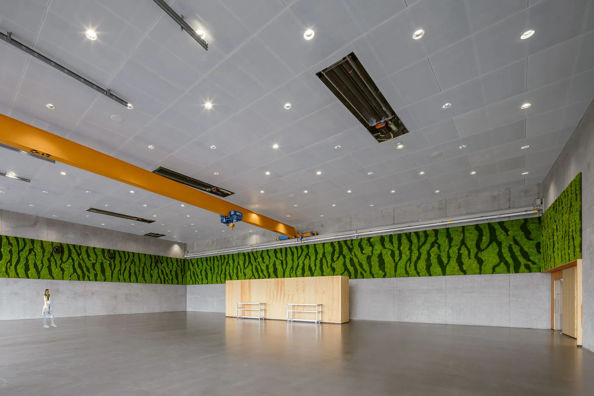 Mooswand Lagerhalle Moderne Begrünung — Wandbegrünung von MOOSMOOS
