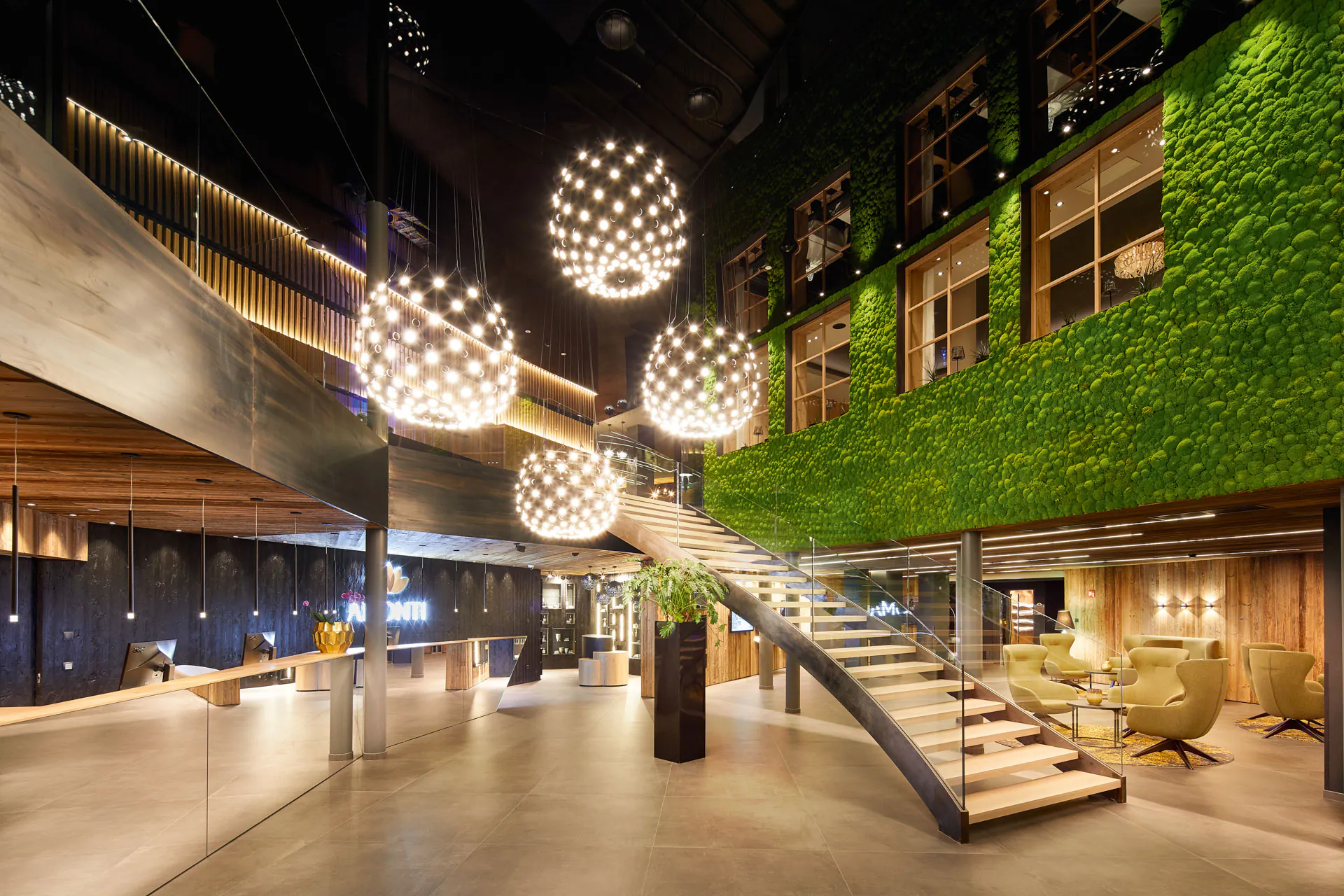 Mooswand Modern Showroom — Wandbegrünung von MOOSMOOS