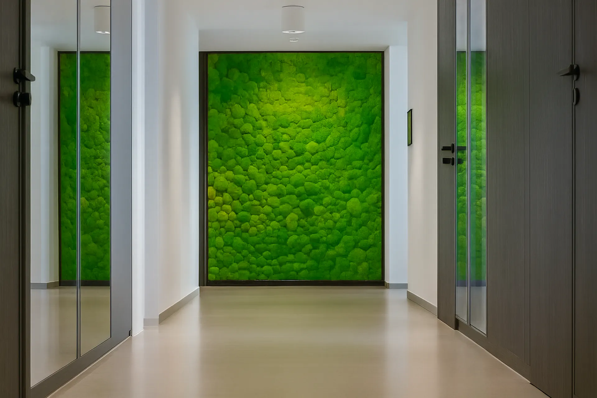 Mooswand Moderne Büro Empfang — Wandbegrünung von MOOSMOOS