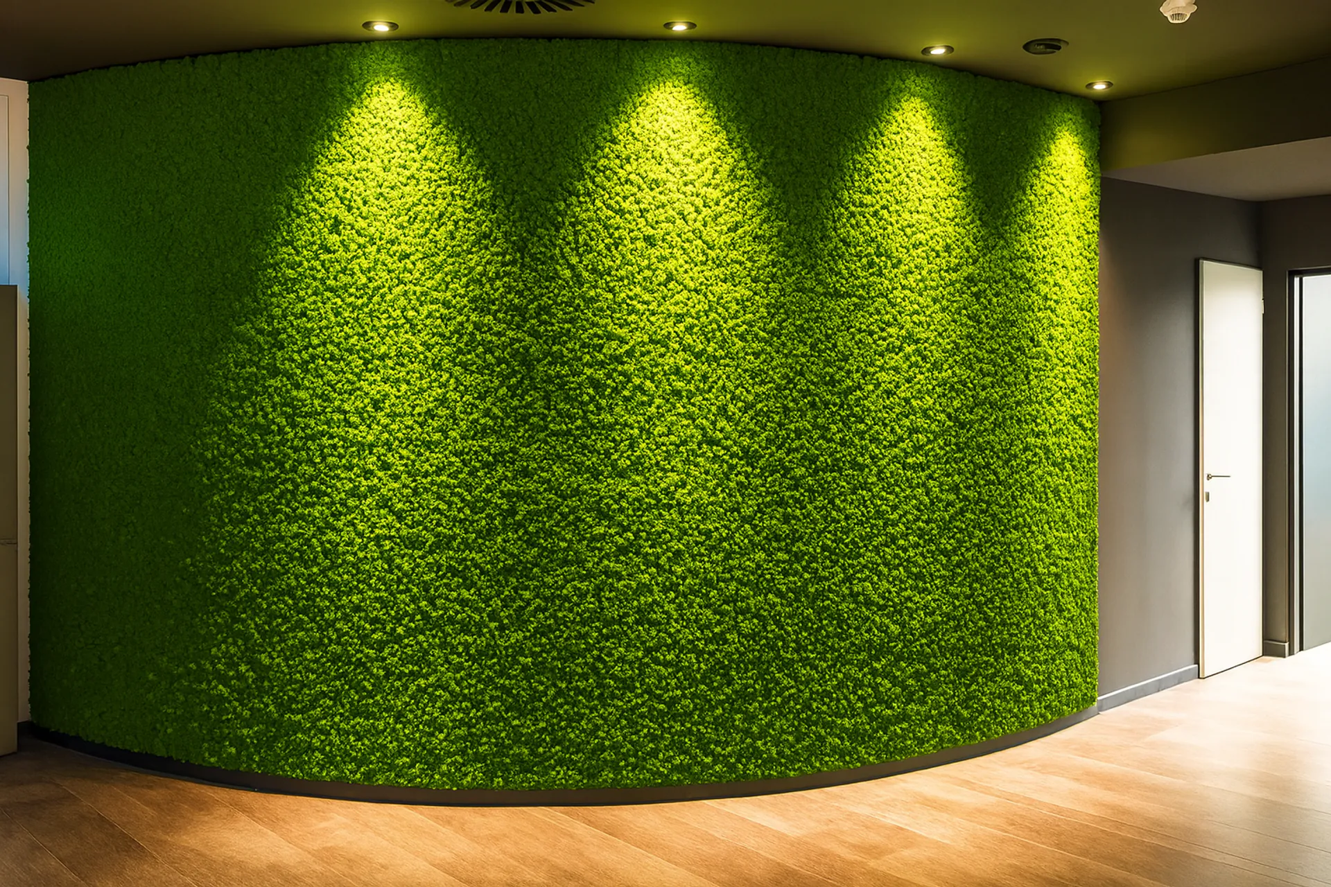 Mooswand Moderne Büro Empfang — Wandbegrünung von MOOSMOOS
