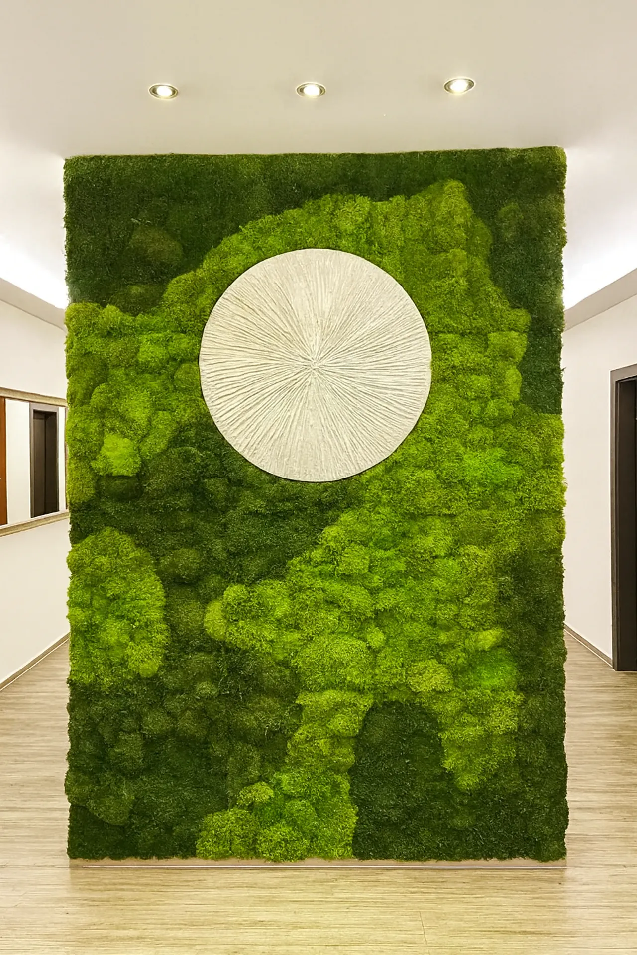 Mooswand Moderne Showroom Installation — Wandbegrünung von MOOSMOOS