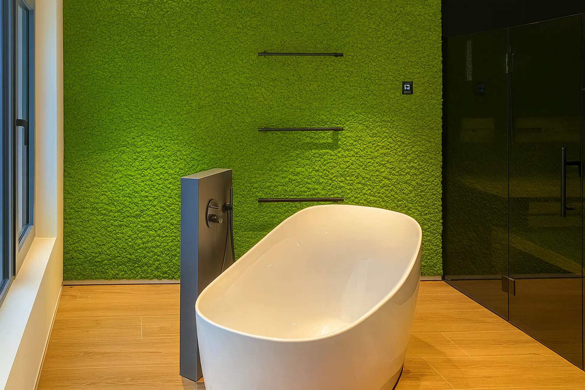 Mooswand Wellness Badezimmer Spa — Wandbegrünung von MOOSMOOS