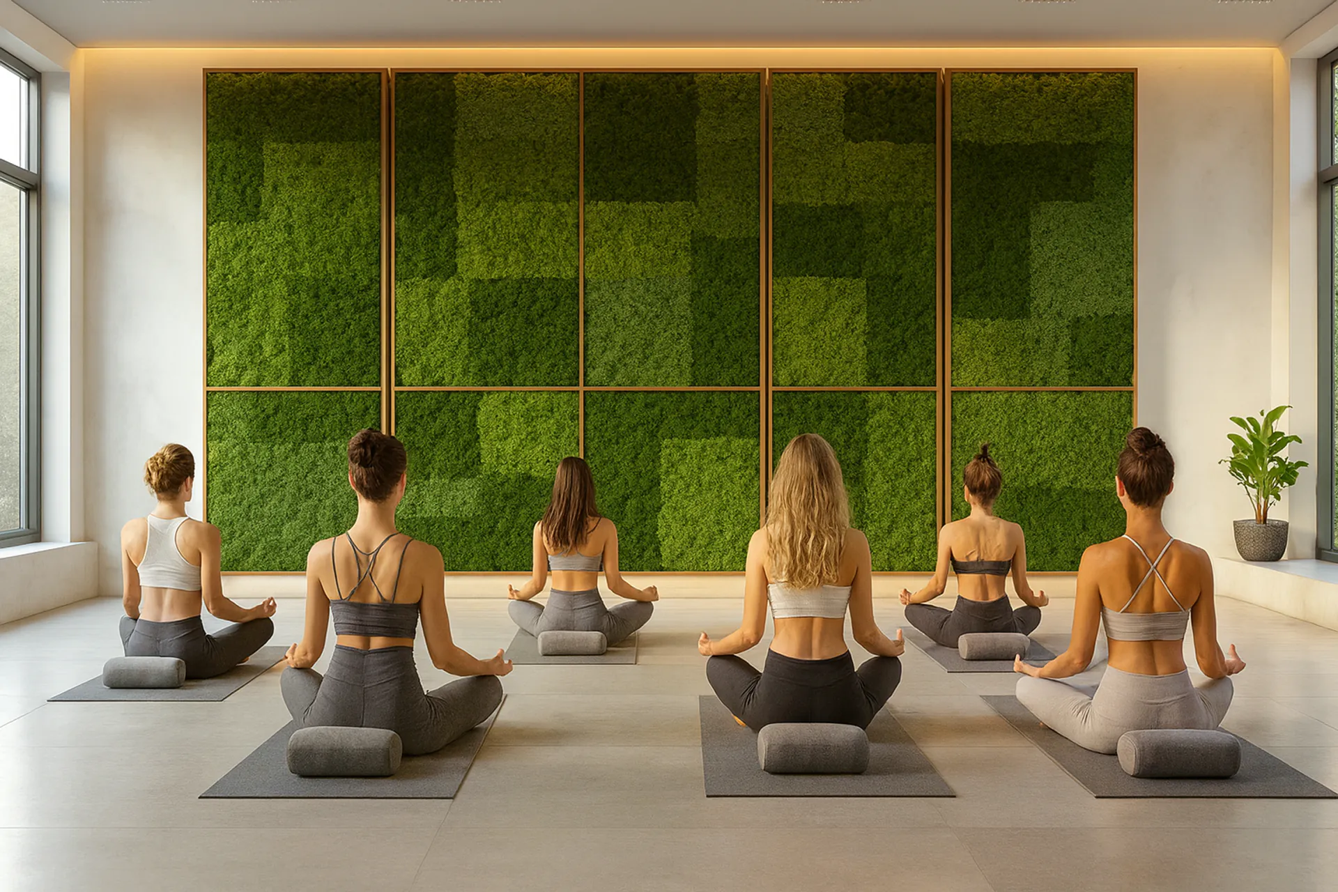 Mooswand Yogastudio Meditationsraum — Wandbegrünung von MOOSMOOS