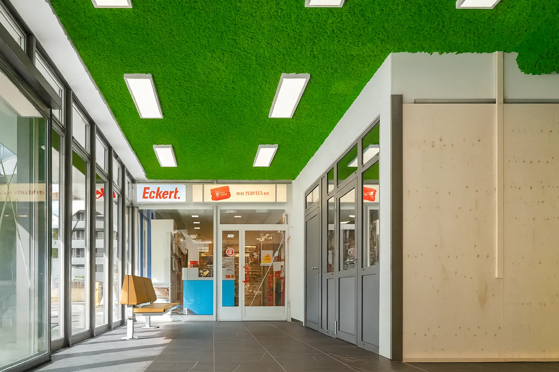 Moosdecke Einzelhandel Grüne Decke — Deckenbegrünung von MOOSMOOS