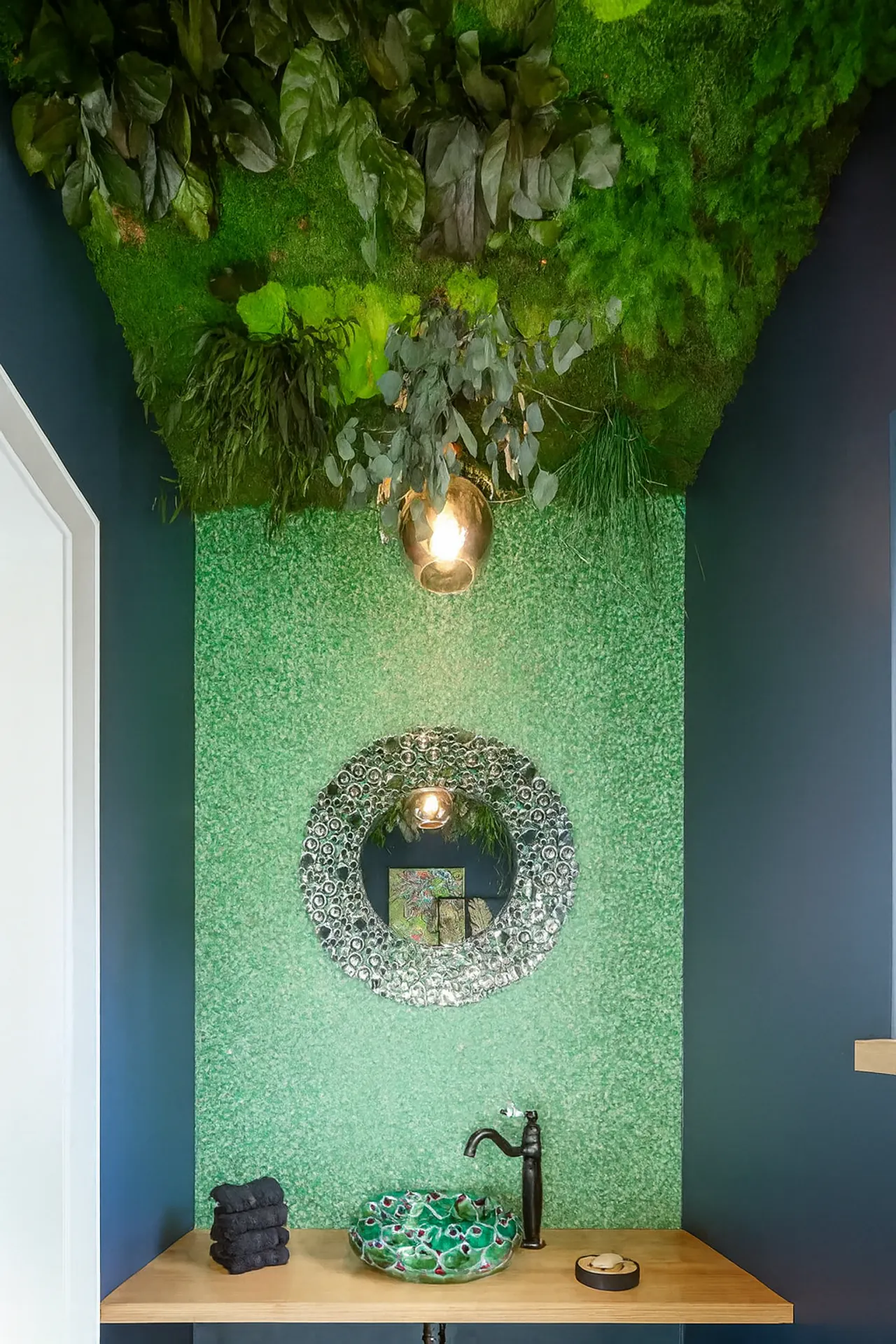 Moosdecke Praxis Empfang Moderne Decke — Deckenbegrünung von MOOSMOOS