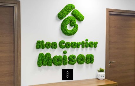 Mon Courtier Maison Schirftzug Islandmoos Schriftzug aus Islandmoos Mon Courtier Maison