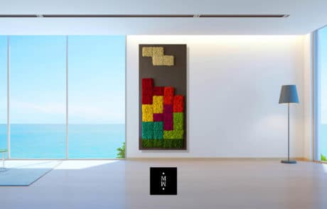 Tetriswand Islandmoos Moosbild mit Islandmoos Wohnzimmer
