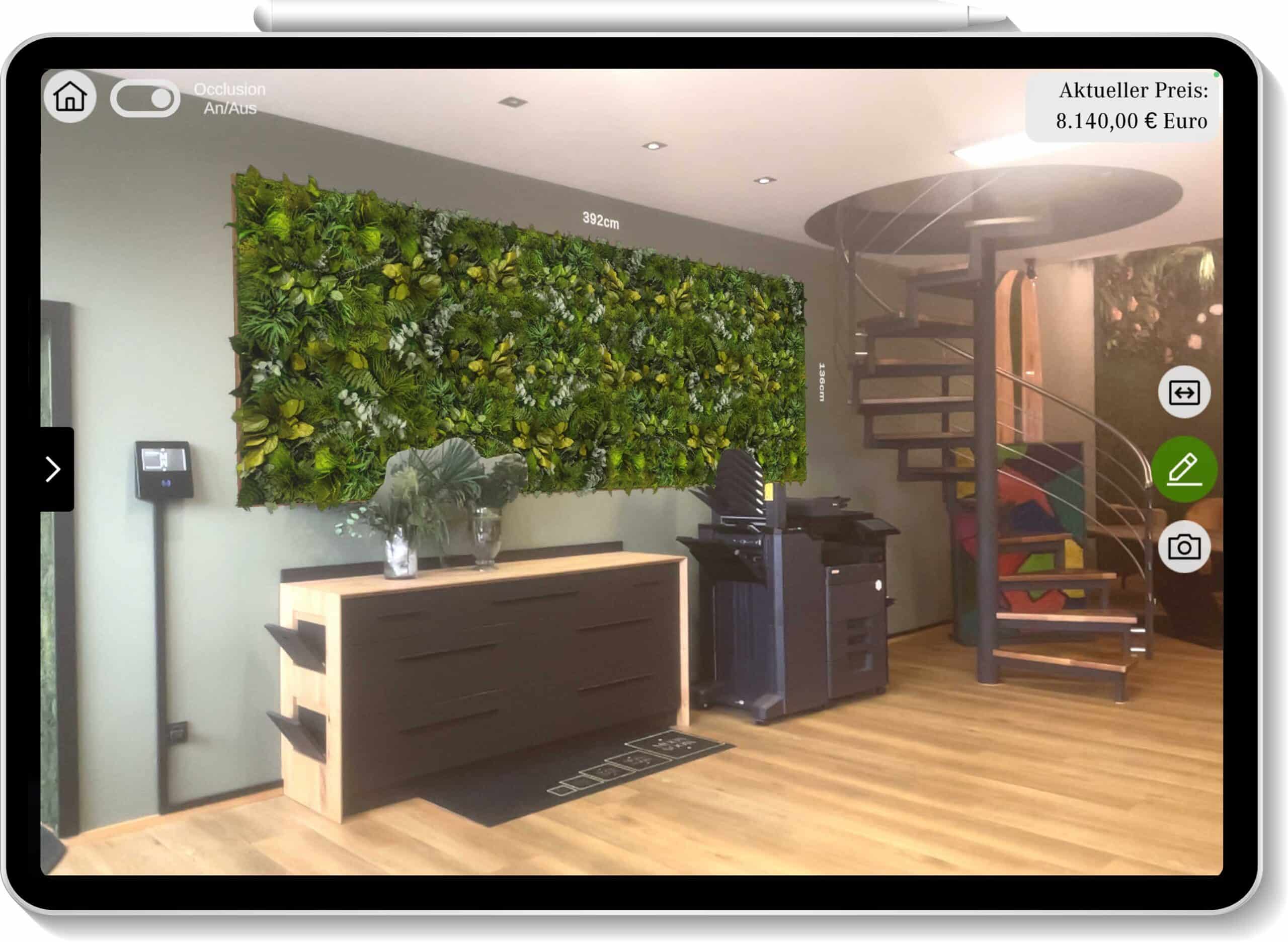 Moos Moos Vision Screenshot 3D Virtuell Mooswand
